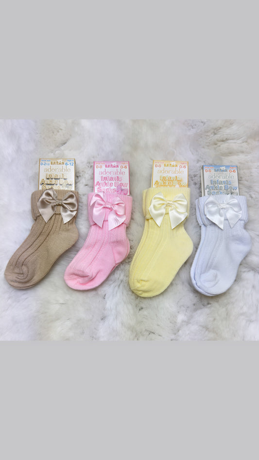 Girls Bow Ankle Socks