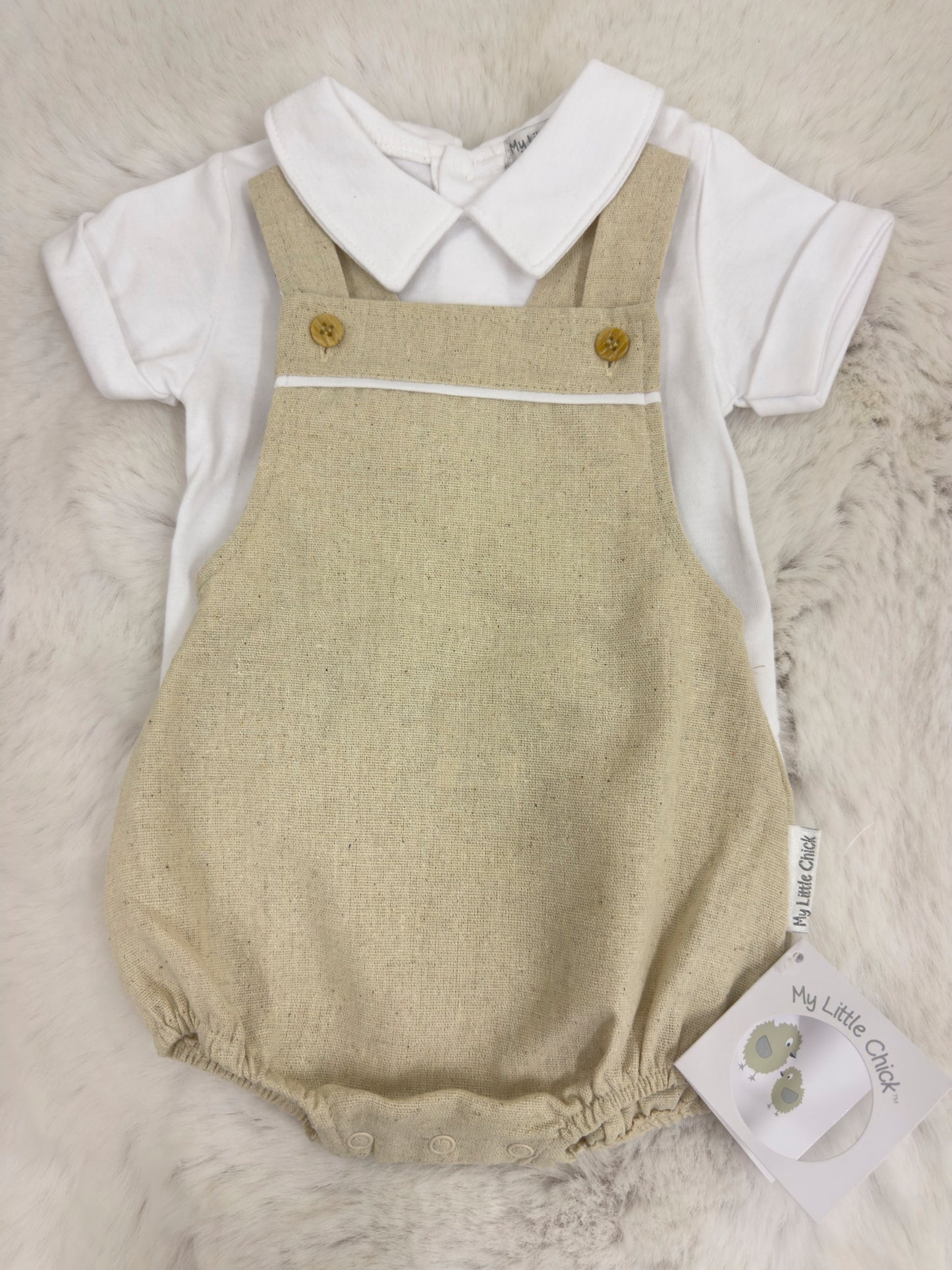 Short Romper Set / Beige