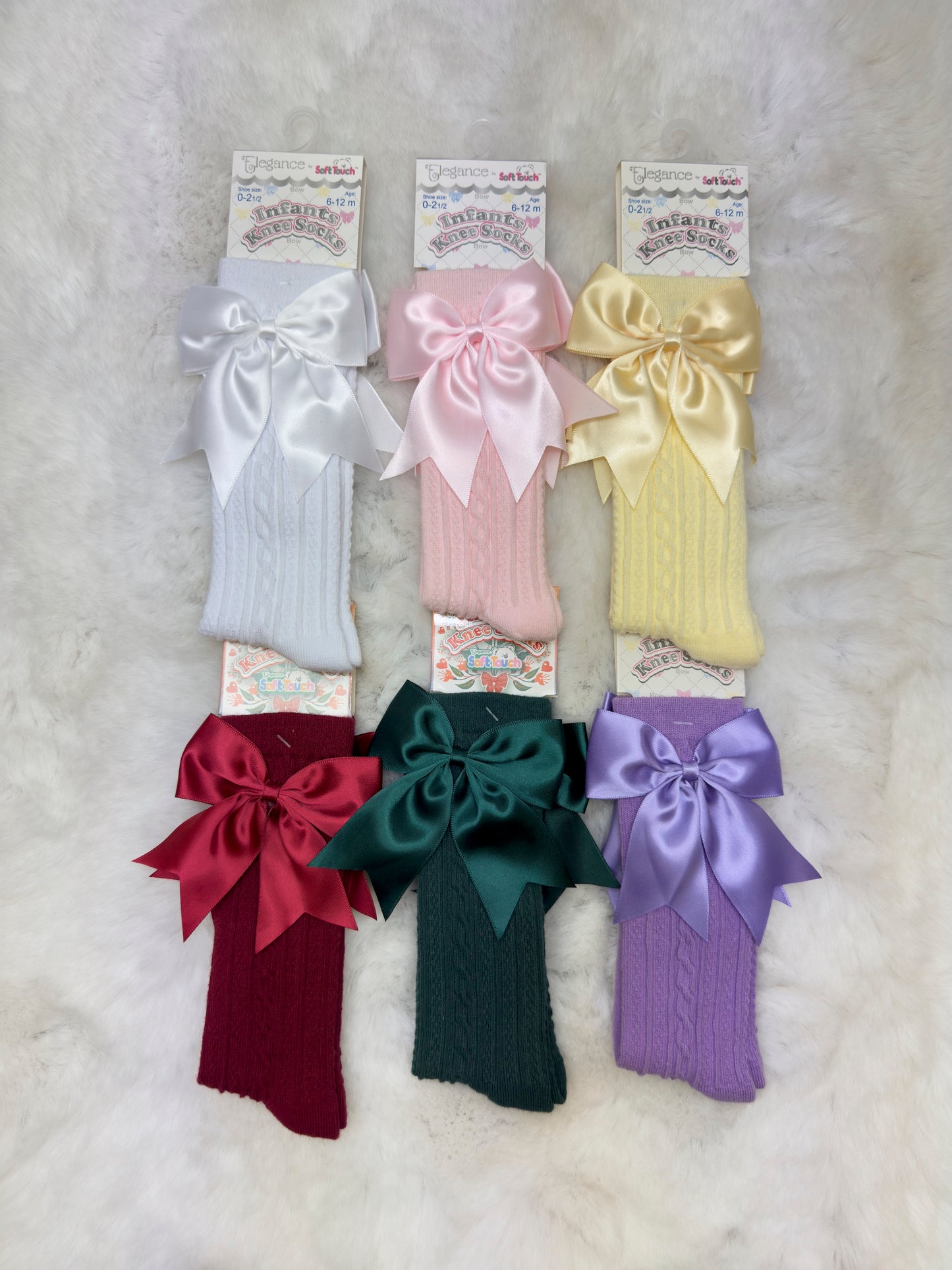 Bow/Patterned Knee High Socks