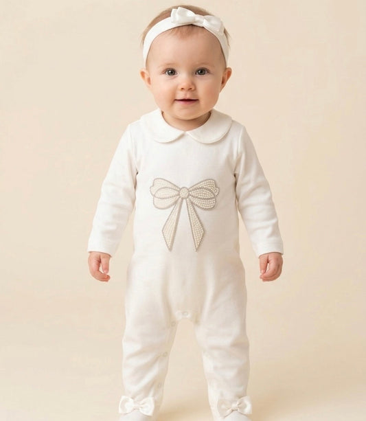 Diamante Bow Romper
