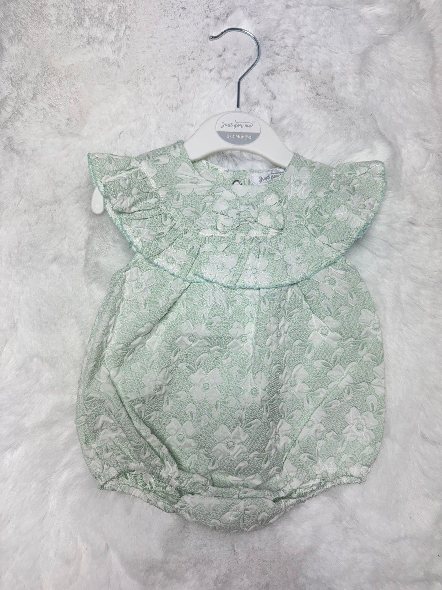 Mint Green Floral Romper
