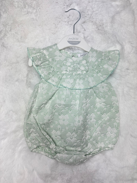 Mint Green Floral Romper