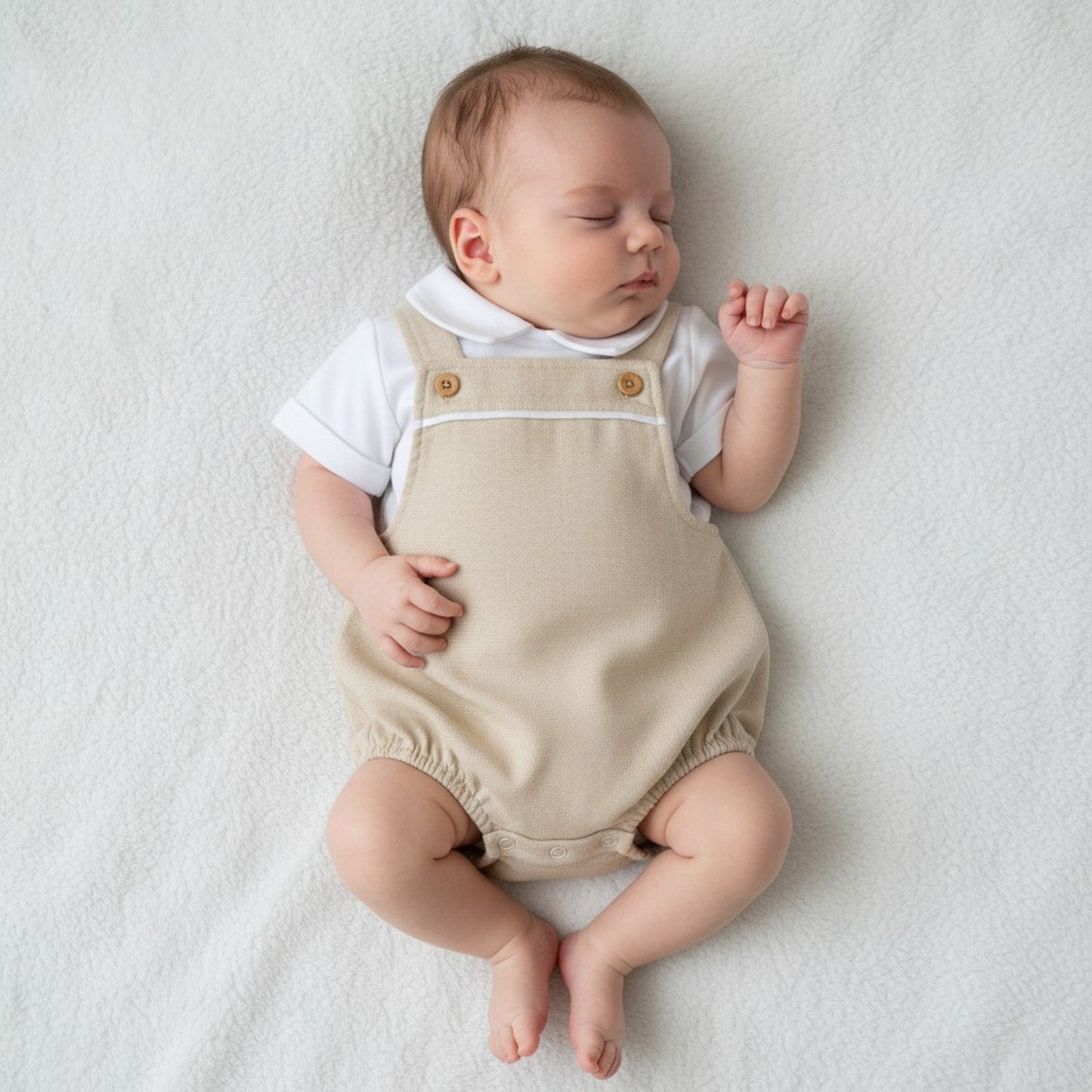 Short Romper Set / Beige