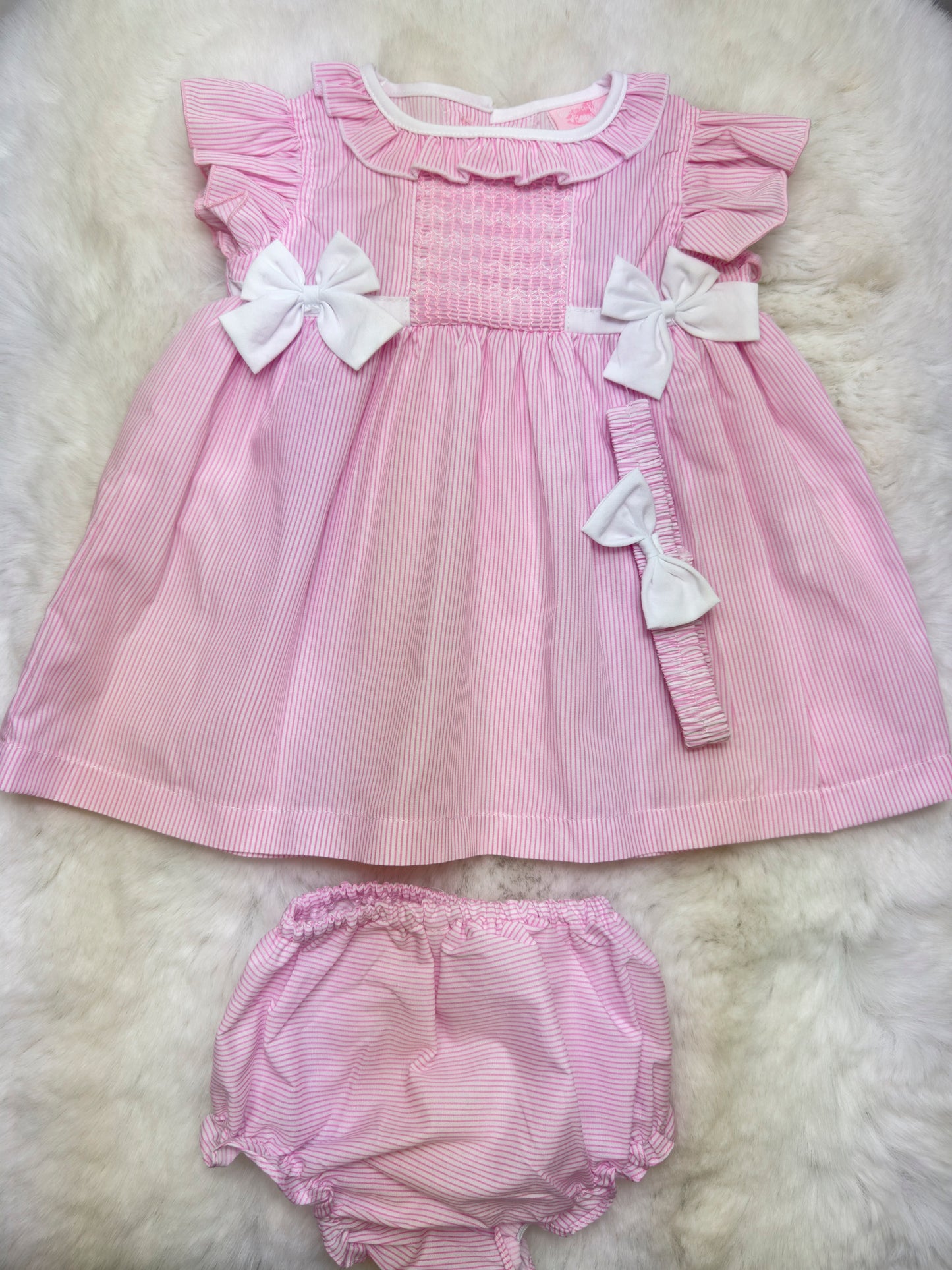 Striped Bow Dress Set