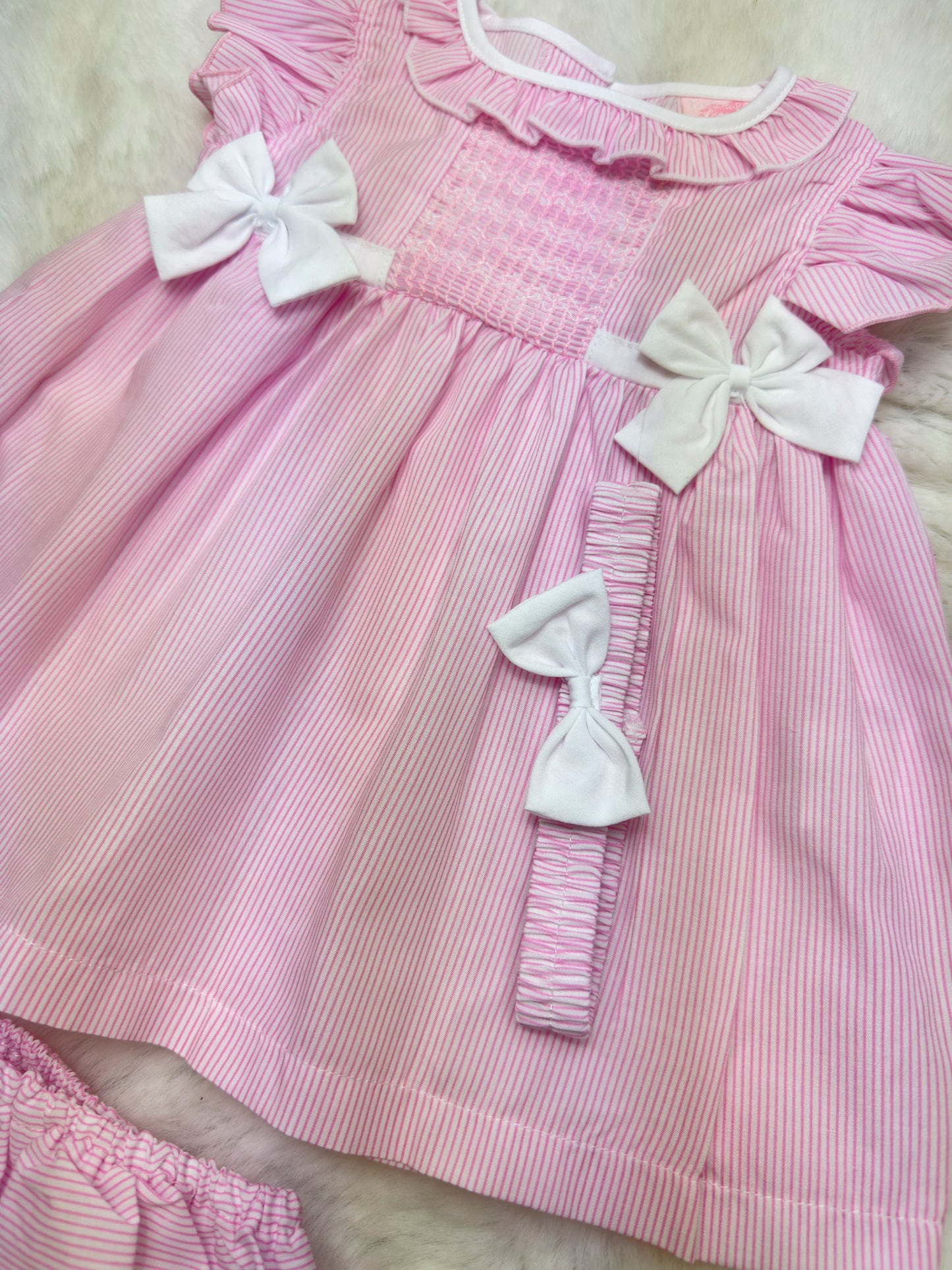 Striped Bow Dress Set