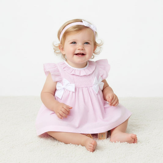 Striped Bow Dress Set