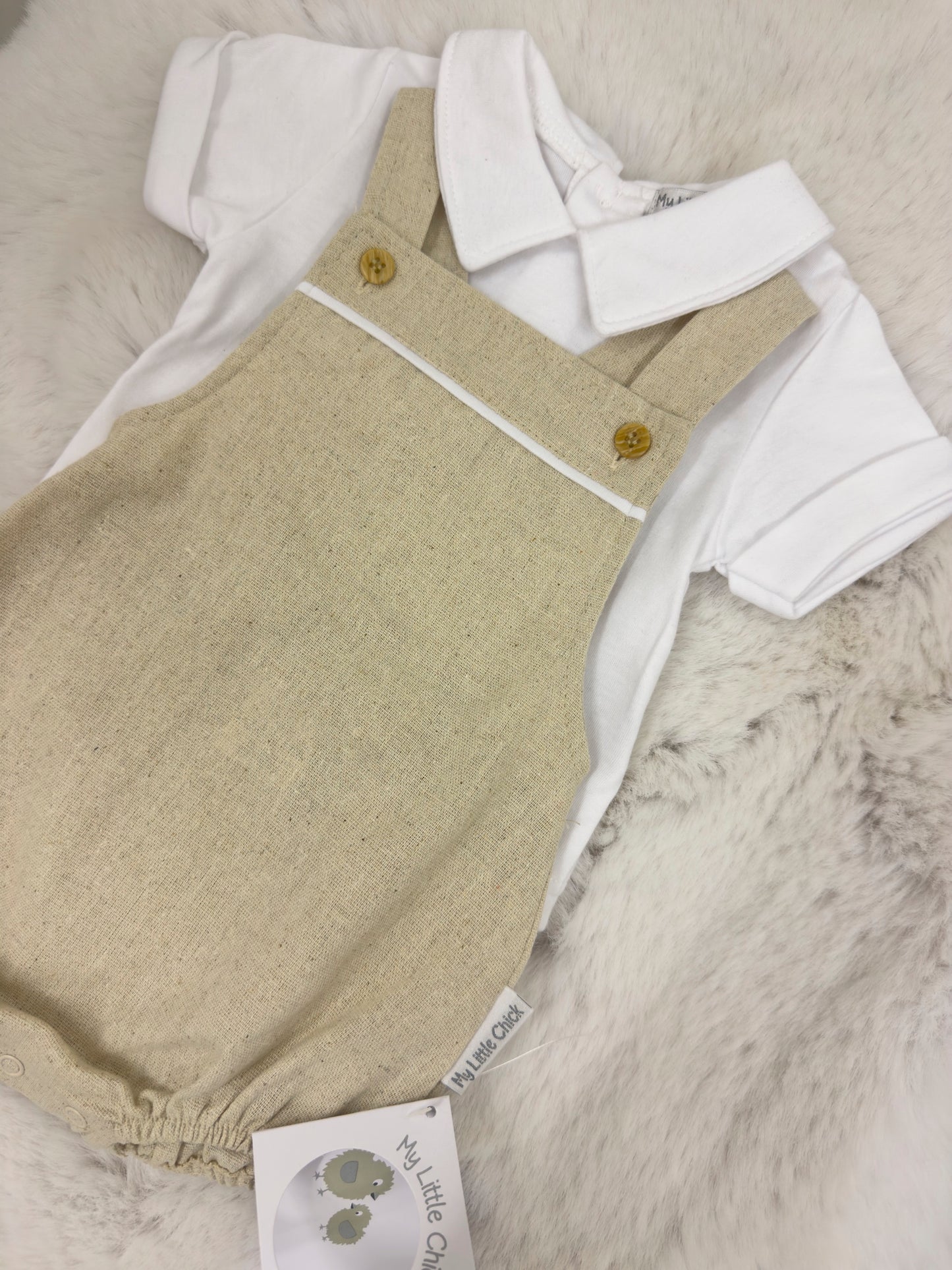 Short Romper Set / Beige